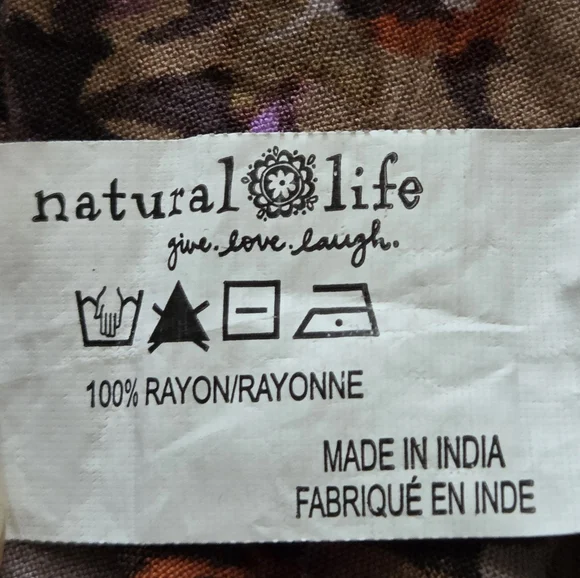 Natural Life Wmns Floral Tiered A-line Maxi Dress L/XL Cottagecore Farm Prairie - Picture 8 of 10